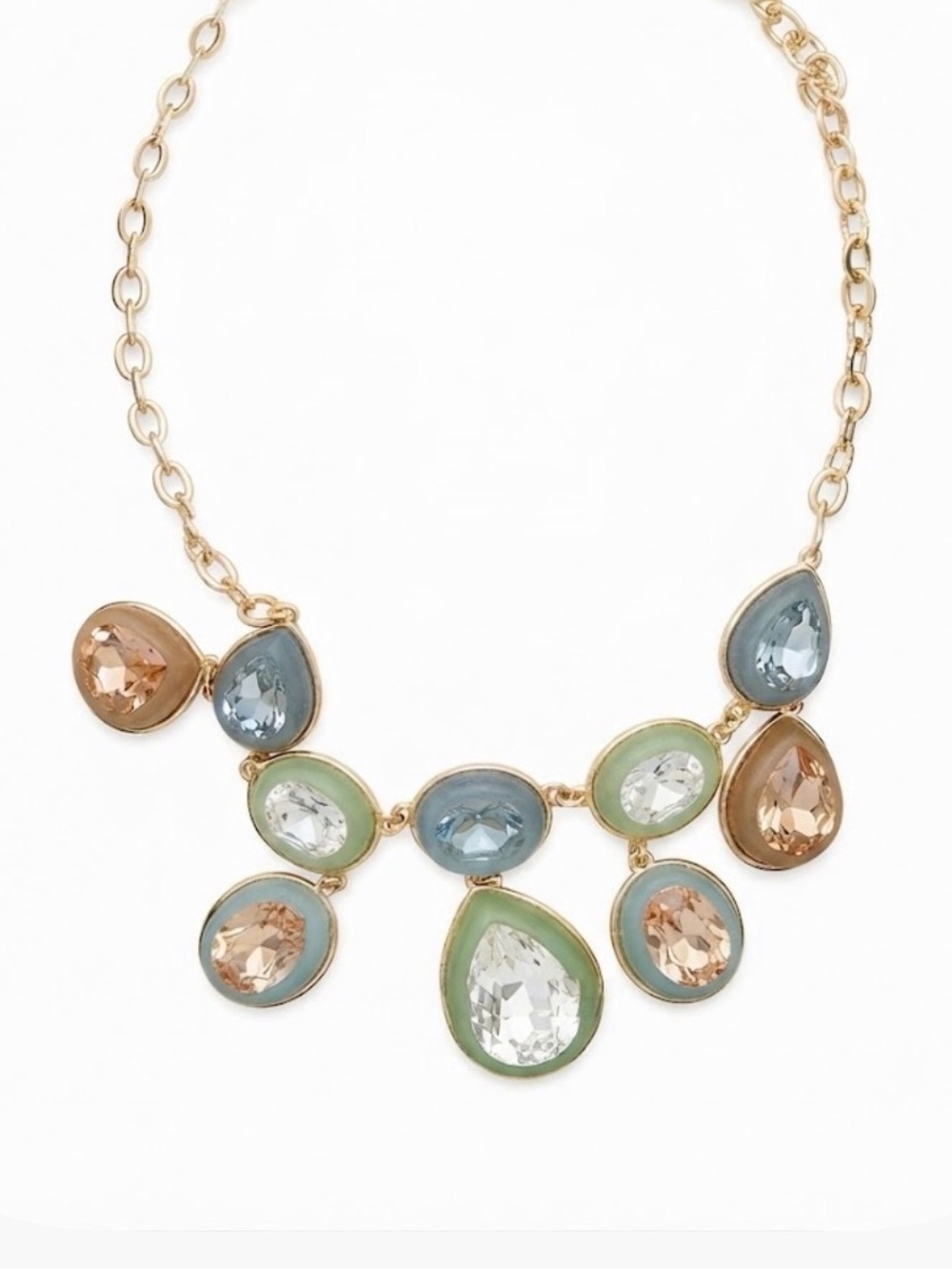 NWT ⚜️🩶⚜️ True to Form Crystals Charms Statement Necklace
